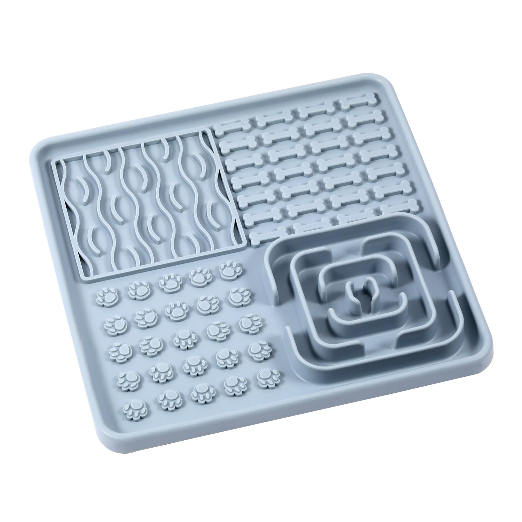 Keilend Licky Mats for Dogs Puppy Slow Feeding Dog Lick Mat with Suction Cups and 4 Textures