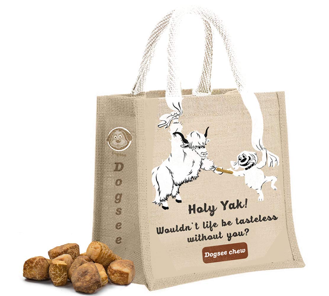 Dogsee chew Puffies 500 GM Jute Bag, 500 Gram Treats for Dog| Jute Bag Along with Dogsee Treats