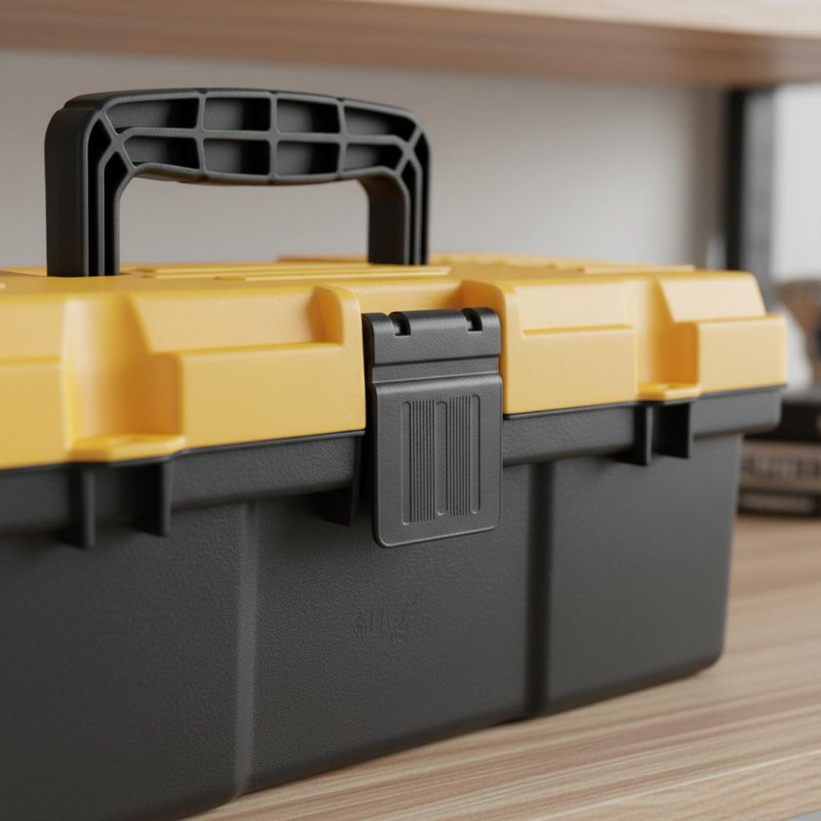 Contenitore Industriale Cassetta Attrezzi Valigetta Organizer Scatola Portaoggetti con Vassoio Interno Separatore E Scomparti Trasparenti Materiale PP, 20 Pollici