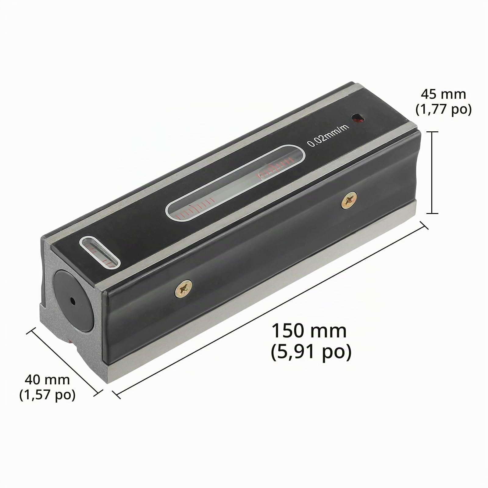 DAZZLEEX Niveau de bande de haute précision 0,02 mm 100/150/200 en acier de qualité industrielle 150 mm