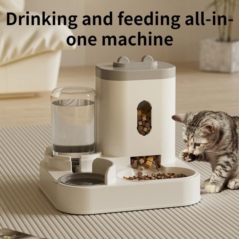 Distributore automatico con fontana d'acqua per cani gatti (cenere)