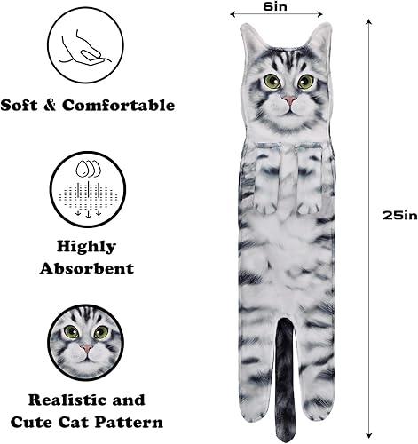 Vista 215 de Divertidas toallas de mano para el baño y la cocina, bonitas toallas decorativas decorativas para colgar en la cara, súper absorbentes, suaves