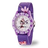 Minnie Mouse Watch for Girls – Cute Minnie Mouse Watch for Toddlers & Girls – Gift Young Fans – Watches Kids 3-5 with Purple Bezel & Reversible Nylon Strap
