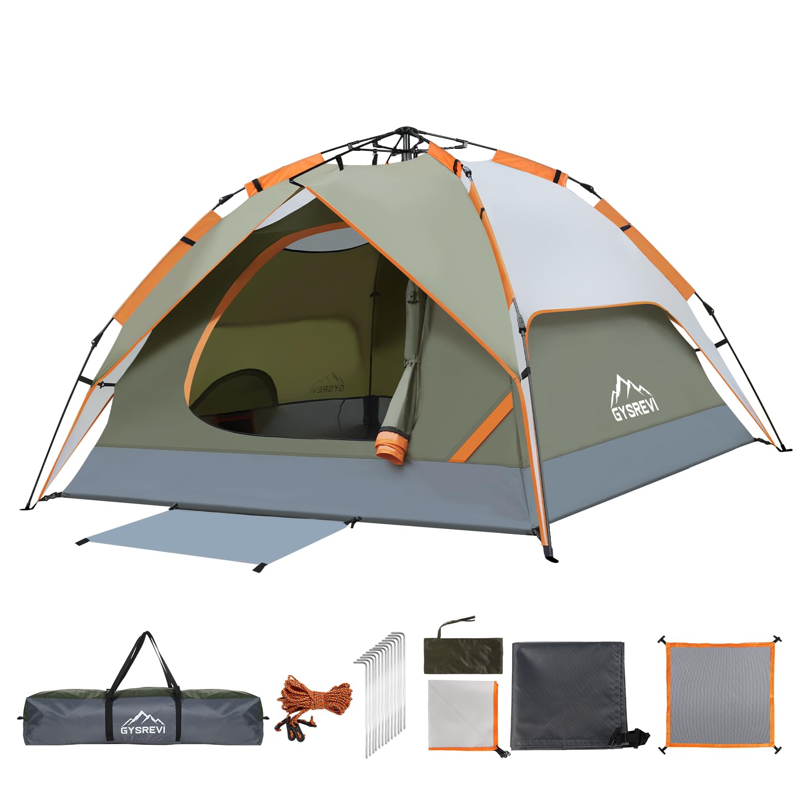 Tienda de Campaña 2-3 Personas, Tienda Pop Up Portátil, Tienda Instantánea con 2 en 1 Doble Capa, Anti Impermeable Viento, para Camping, Familiar, Senderismo, Mochileros