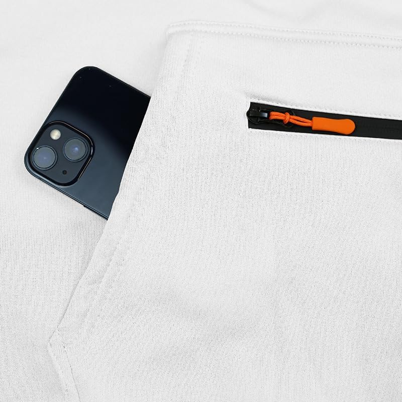 Men's Hooded Sweatshirt - Quarter Zip Pullover with Pockets Autumn Winter Casual Wear for Vacations - Image 5