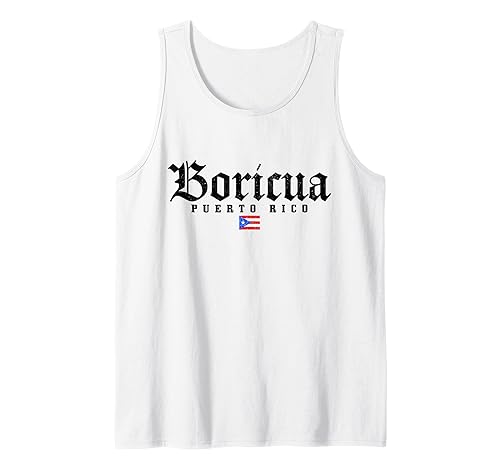 Puerto Rico Boricua Vintage Puerto Rican Flag Pride Tank Top