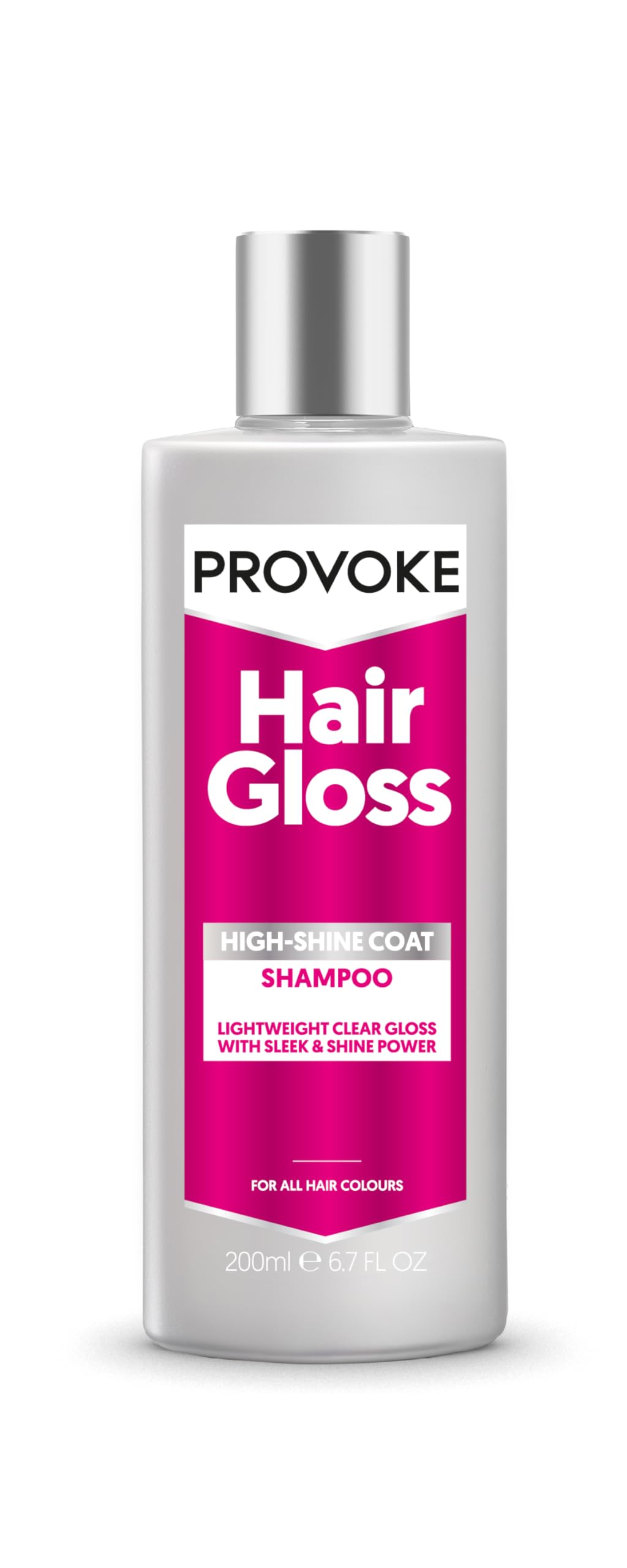 PROVOKE Hair Gloss High-Shine Coat Shampoo 200 ml, Transparent Glow, Get Extra Care and Softness with an Added Colour Boost