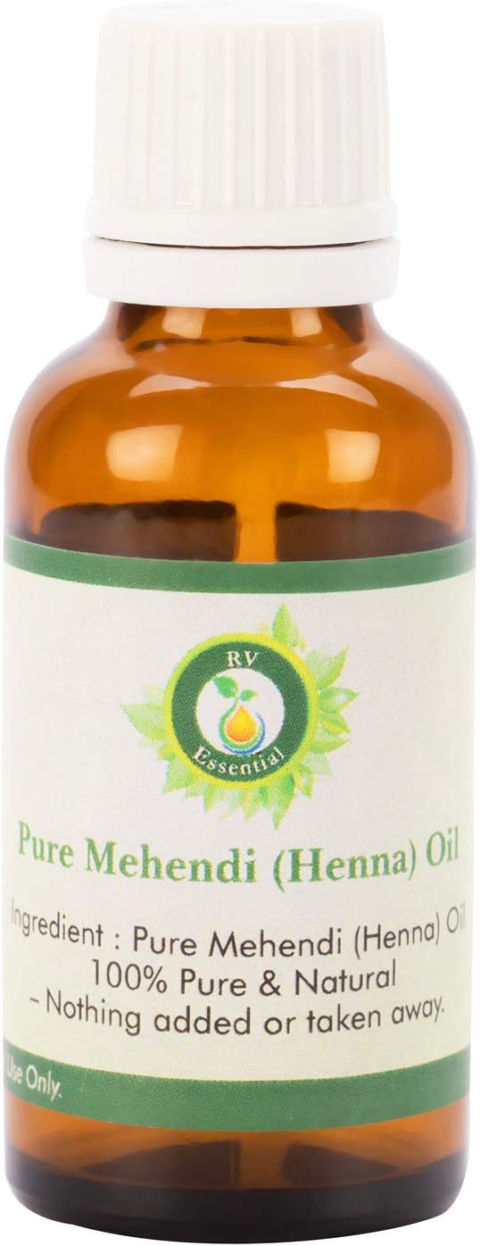 R V Essential Mehendi Oil | Henna Oil | Mehandi Oil | For Hands | Pure Mehendi Oil | Pure Mehandi Oil | 100% Pure Natural | 100ml | 3.38oz