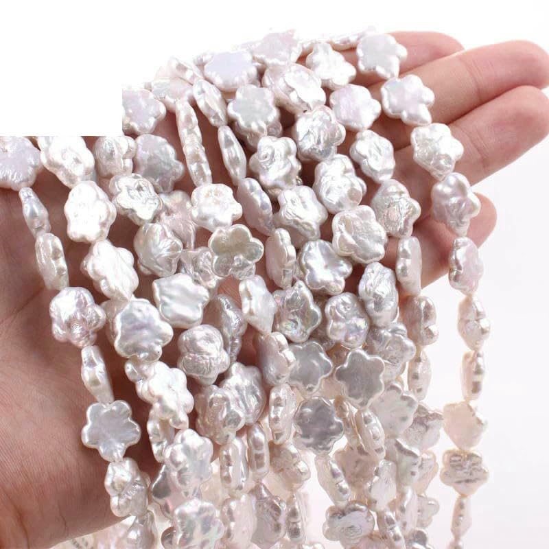 Perle di acqua naturali irregolari Perle distanziatrici a forma di fiore a forma di stella per la creazione di gioielli Bracciali fai da te Collane-4A lunghe 2530