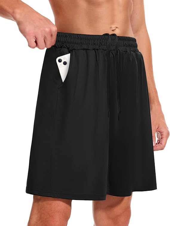 BOOJO Quick-Drying Men's Sports Shorts with Pockets