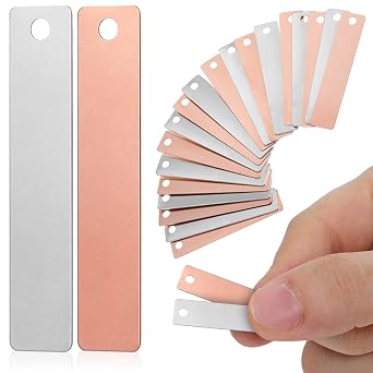 SEWACC 20pcs Pure Copper Zinc Anode Sheet High Purity Copper Zinc Electrode Strips for Science Experiment Electroplating Jewelry Plating DIY Electronics