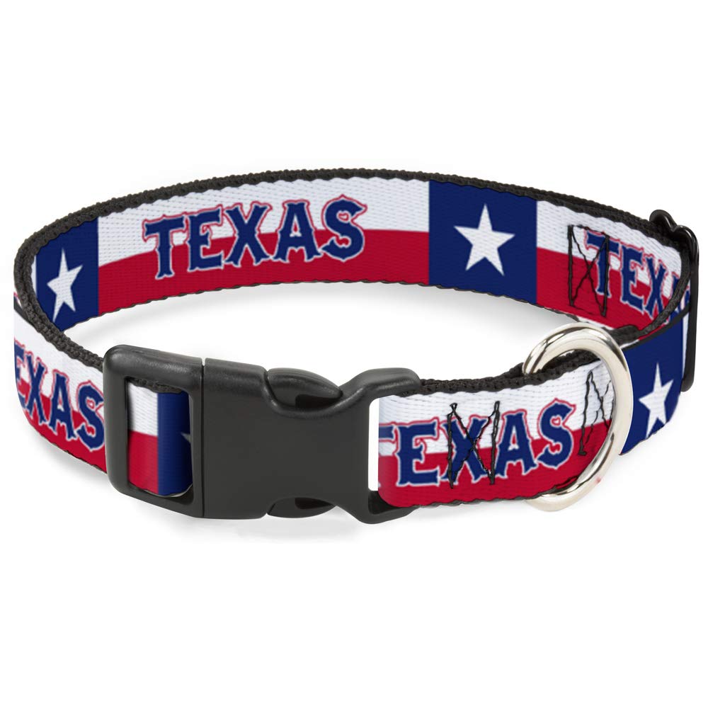 Collier Texas Drapeau Buckle Down ajustable 8-30.5 cm pour chien Medium