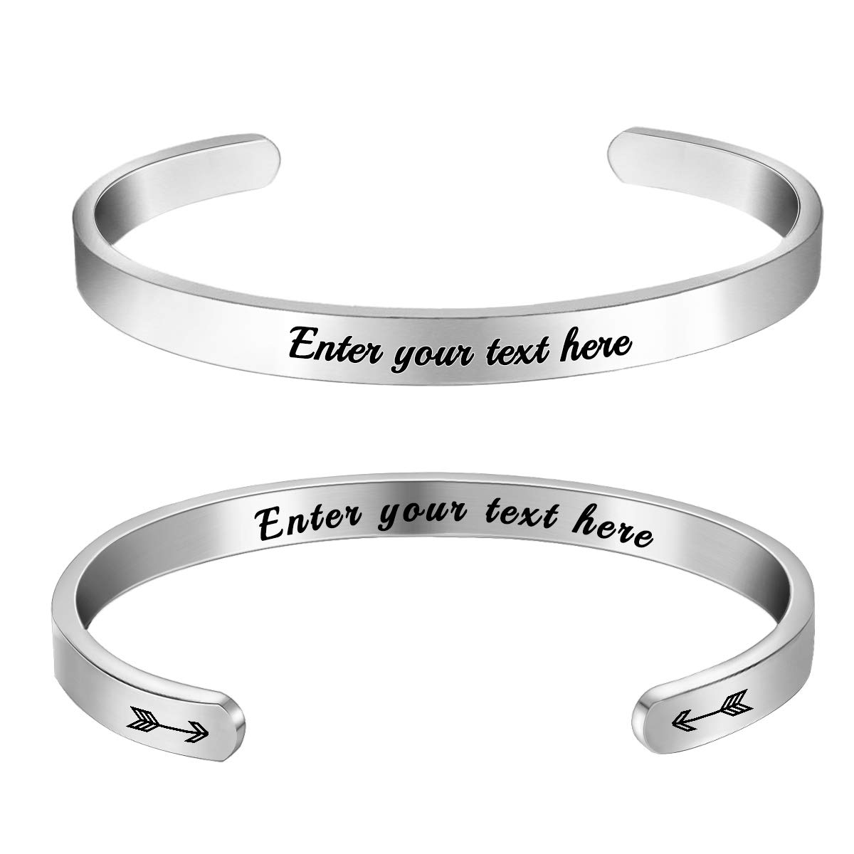 ABIsedrin Cuff Bangle Bracelets, Adjustable Bracelets for Women Engraved,Inspirational Gifts,Personalized Gift…