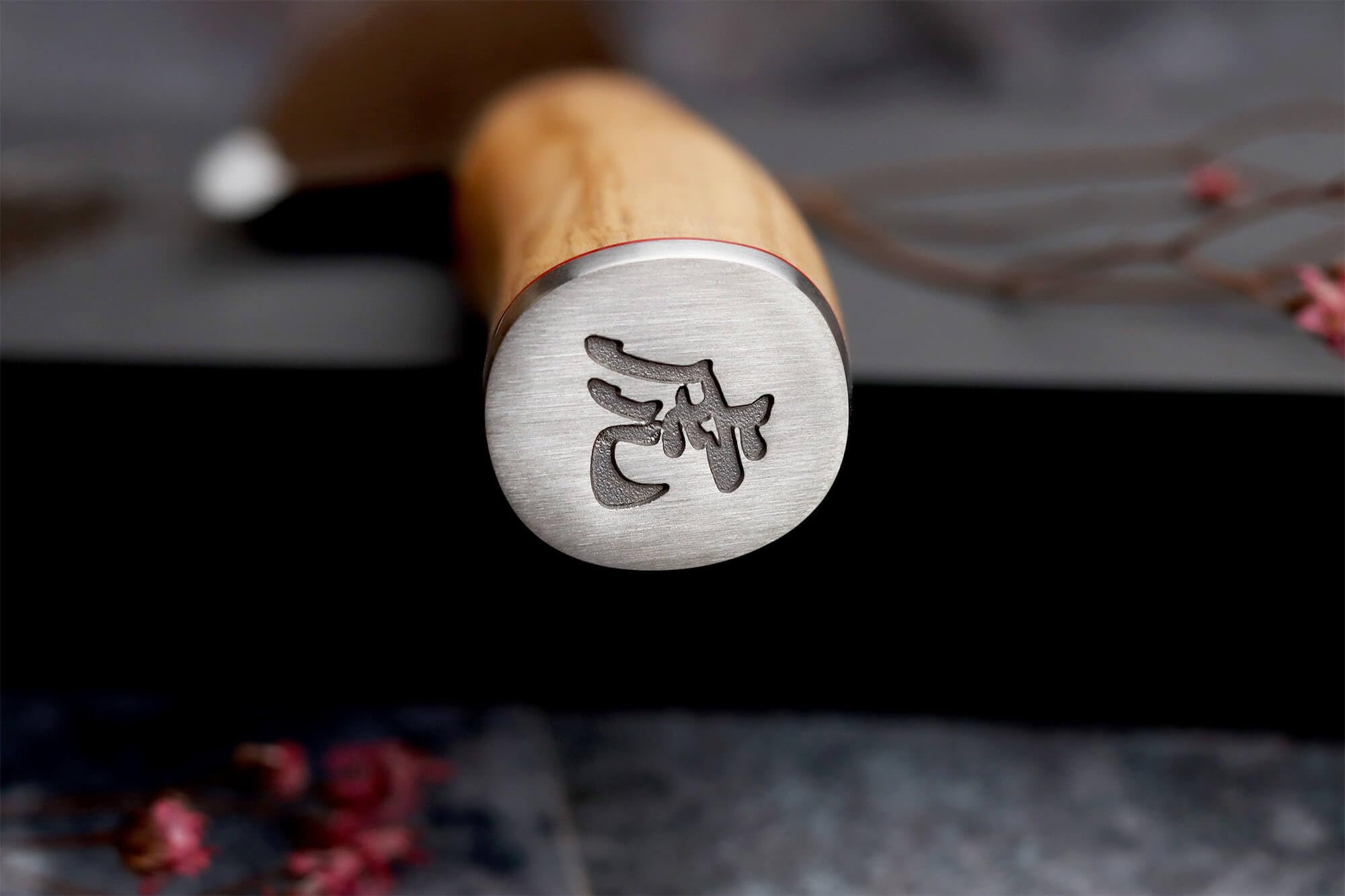 Wusaki Damas 10Cr Coffret de 3 Couteaux de Cuisine : Chef + Universel + Office avec Lames Damas et Manches en Bois d'Olivier – Boîte idéale à offrir