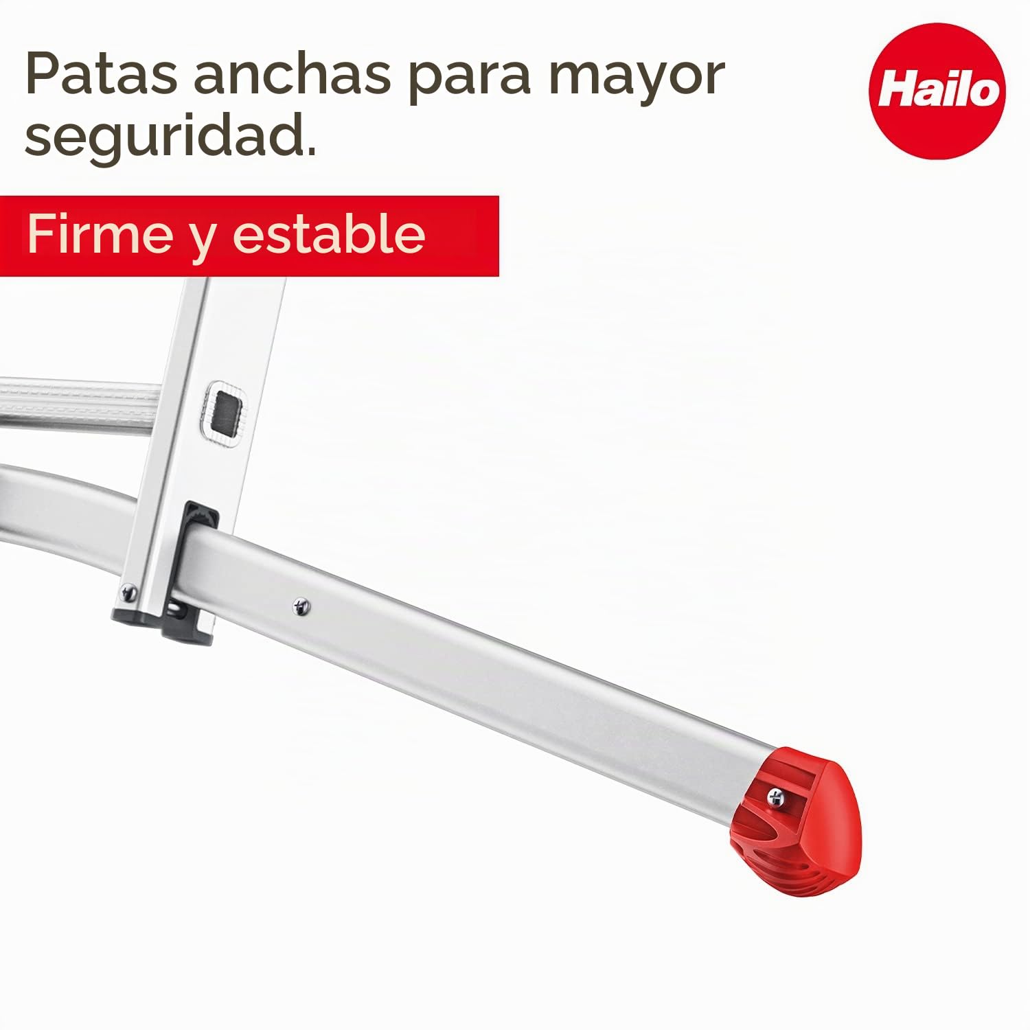 Hailo 9312-507 - Escalera Aluminio combinada 3 tramos con estabilizador Curvo ProfiLOT Combi (3x12 peldaños)