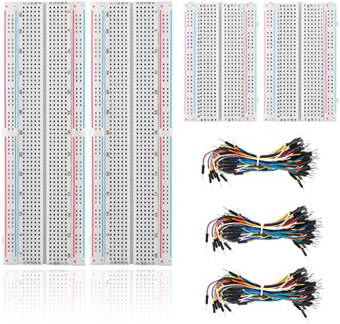 Amazon.com: Diitao Solderless Breadboard 2 Pc MB-102 830 Tie Points & 2pc  400 Tie Points & 195 Pcs Flexible Breadboard Jumper Wires Circuits Starter  kit for Circuit DIY Enthusiasts : Electronics