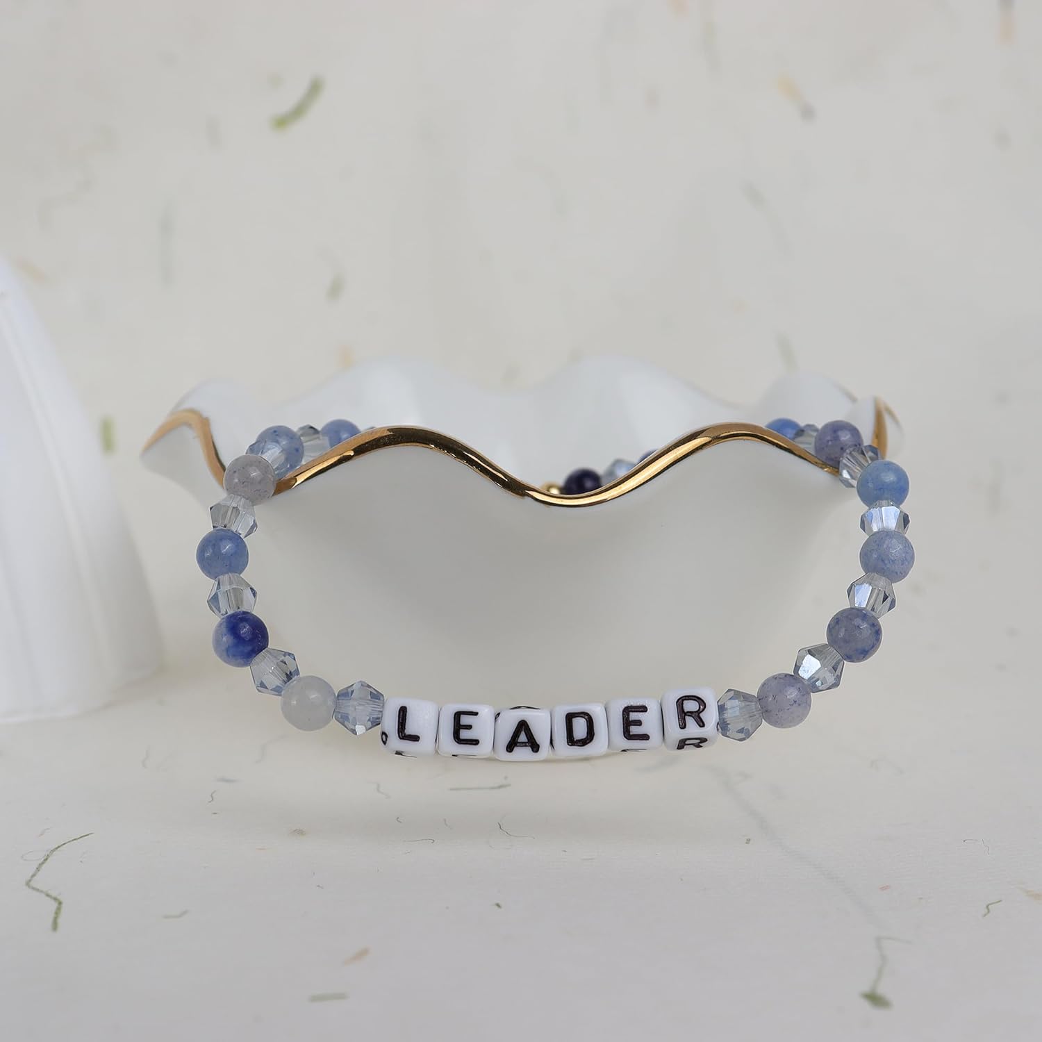 Inspirational Beaded Stretch Bracelets for Women, Stackable Stone Bead Ball Bracelet - Image 5