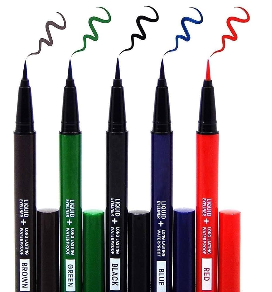 My Colors Matte Waterproof Colored Liquid Eyeliner, Long-lasting Colored Pen Eyeliners, High-pigmented Colorful Eyeliners for Eye Makeup, (GREEN, 1 - Pcs)-image-44