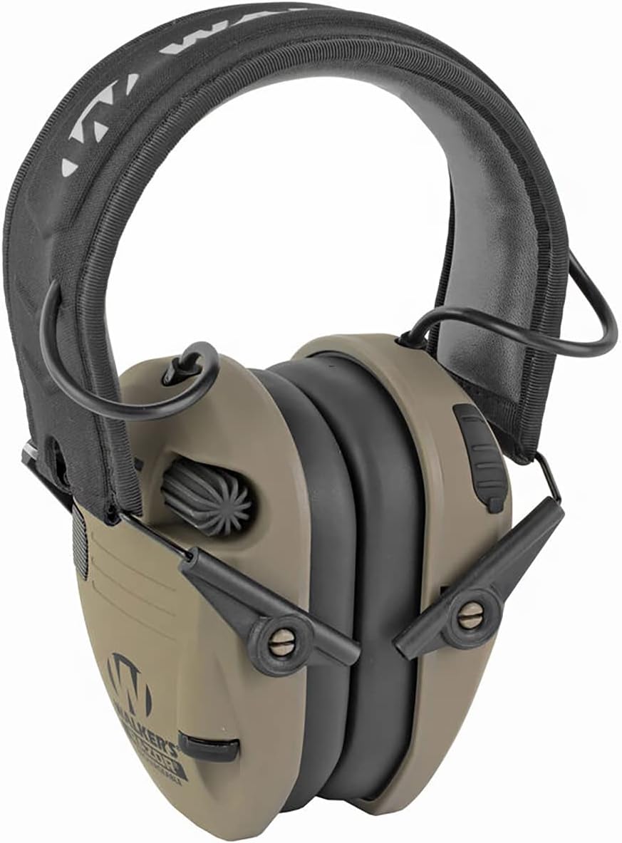 Walker's Unisex Adult’s Hunting Shooting Lightweight Rechargeable Hearing Protection Noise Reduction Low-Profile Electronic Earmuffs, Flat Dark Earth : Everything Else