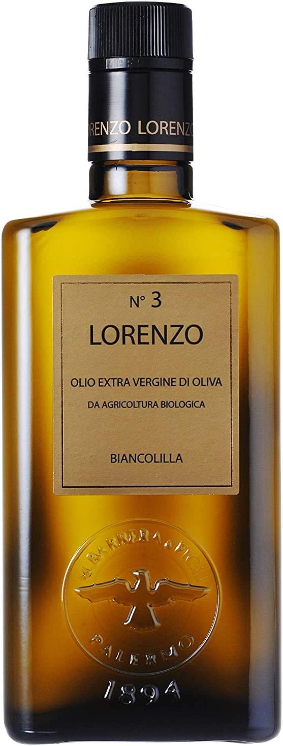 Barbera Lorenzo #3 (6 pack) Organic Extra Virgin DOP Olive Oil 500ml bottles from Sicily, Italy