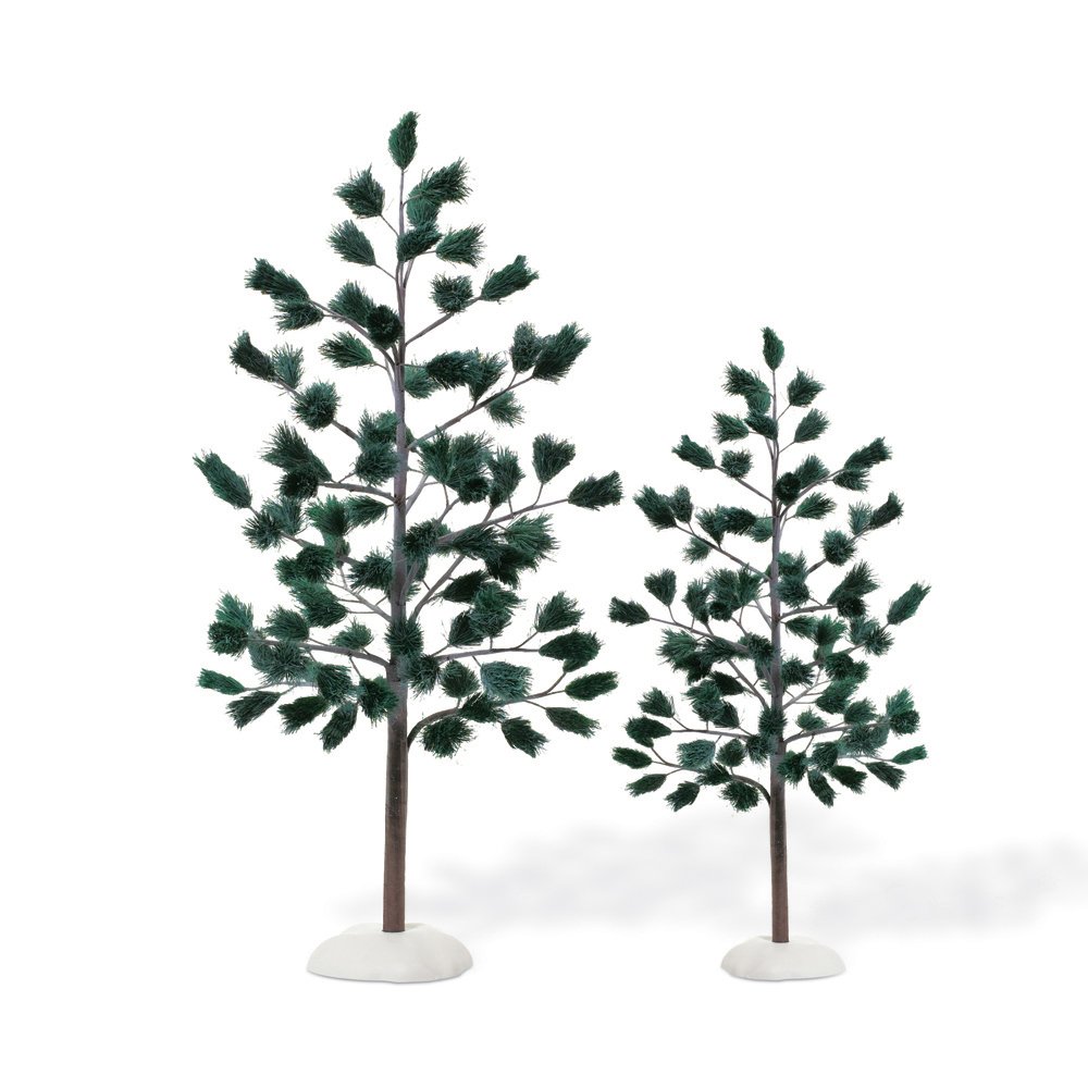 Jack Pines Department 56 lot de 2 grands accessoires arbres de Noël miniatures