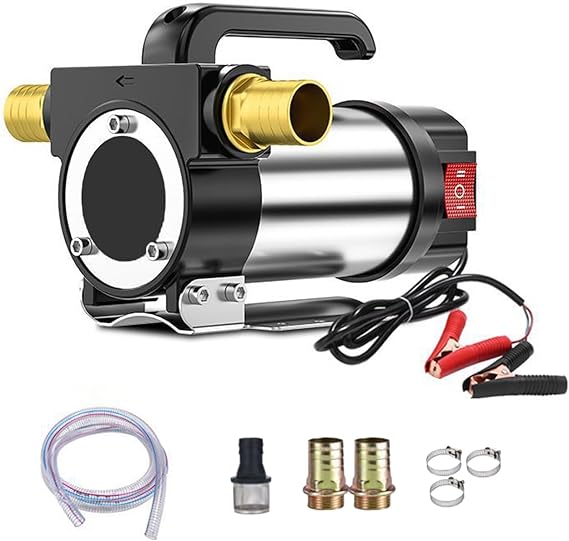 12V Fuel Transfer Pump, 13.2GPM Gasoline Transfer Pump with Handle