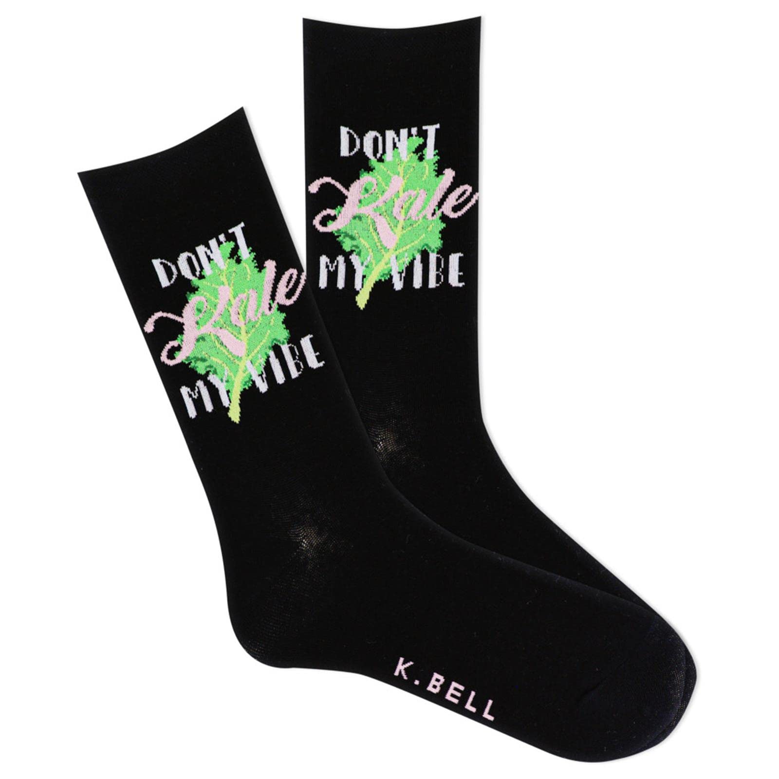 K. Bell Śmieszne skarpetki dla kobiet ze słowami Nowość Powiedzenie Crew Socks Zabawa z słowami Nowość Powiedzenie Crew Socks