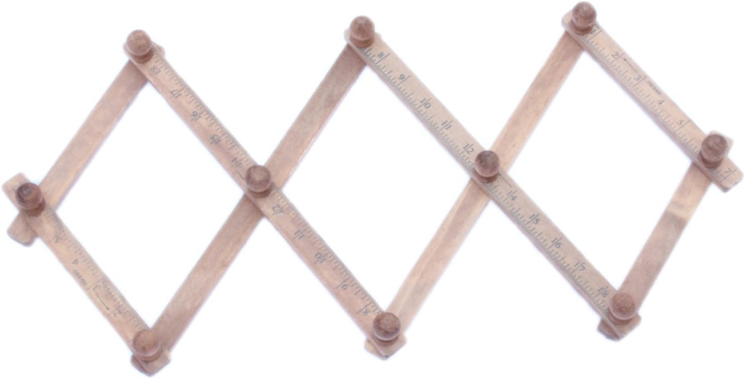 Wooden Ruler Vintage Style Concertina Wall Hook Rack Amazon.ca Home