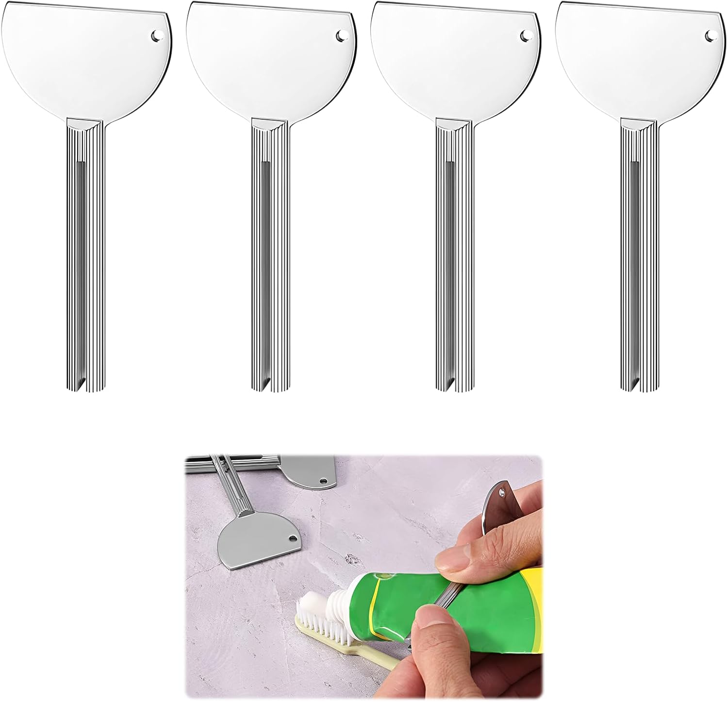 Tube Squeezer Key 4 Pcs Silver Toothpaste Tube Squeezers Simplify