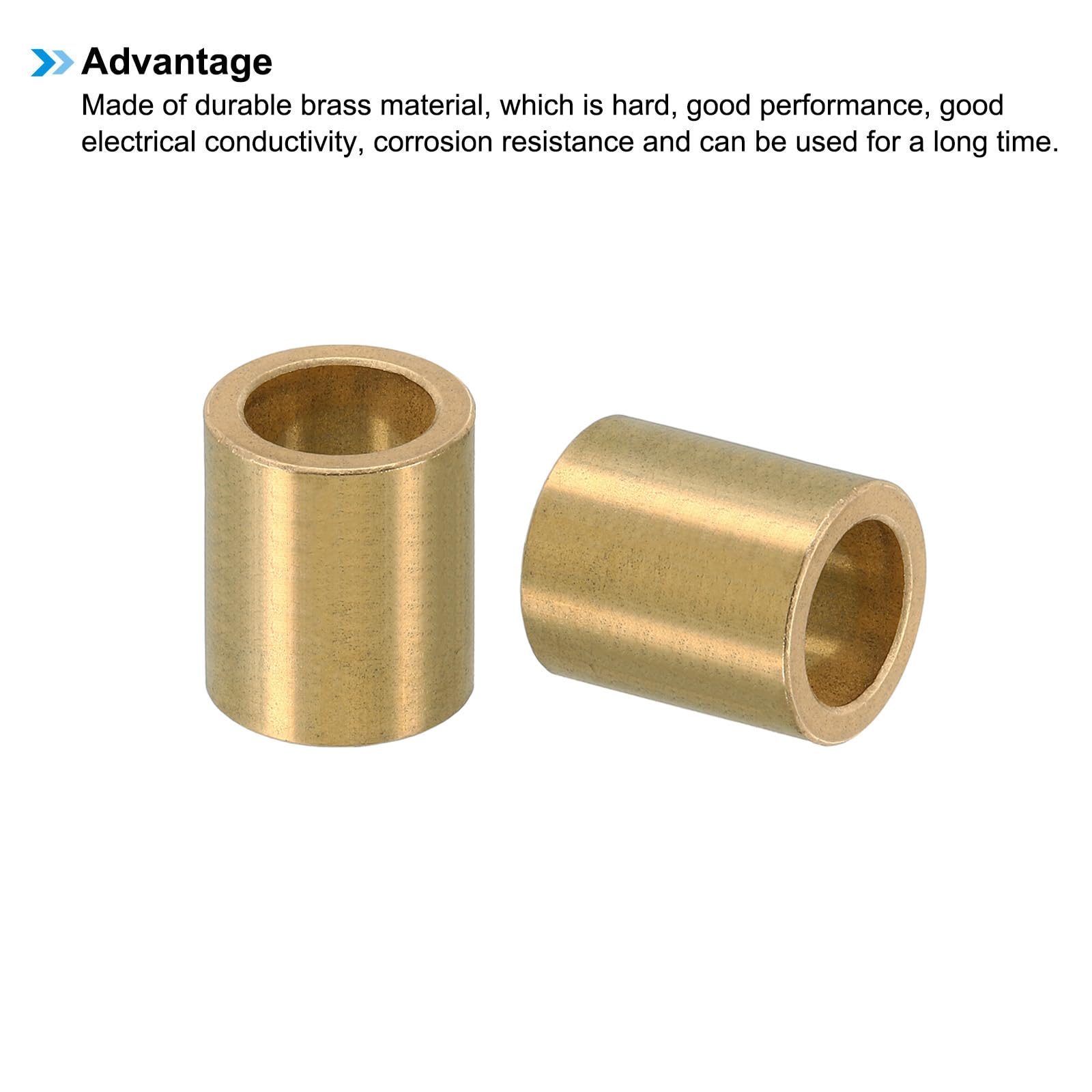 PATIKIL M14 Brass Spacers, 2 Pcs Metal Spacer Brass 14mm ID x 20mm OD x 25mm L Brass Spacers Screw Standoff for 5/9 Inch or M14 Screw - Image 4