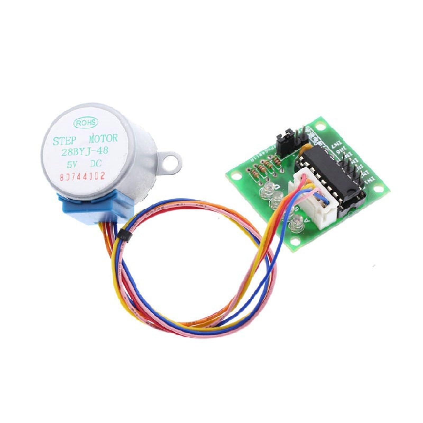 1 unidad 28BYJ-48 DC 5V Motor paso a paso reductor ULN2003 Motor paso a paso de engranajes Motor paso a paso de 4 fases