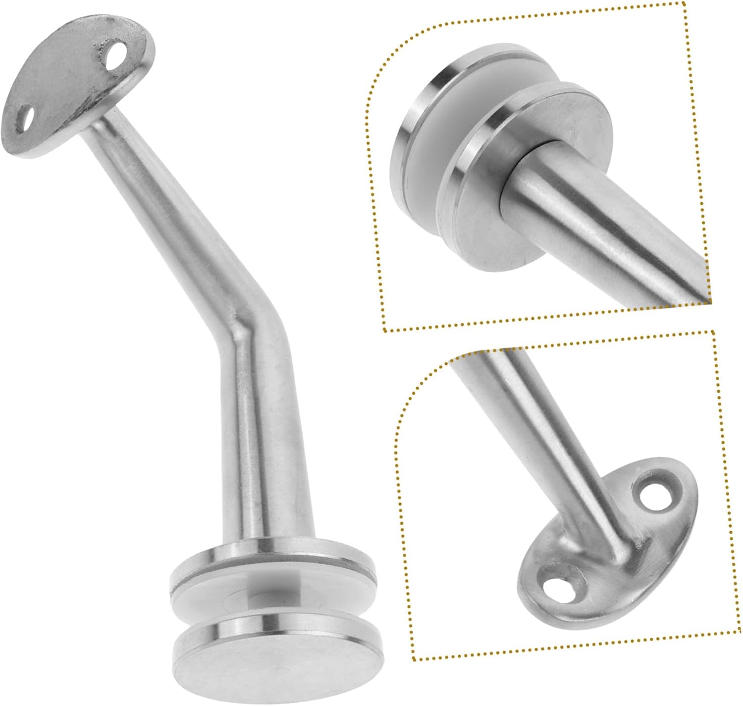 Veemoon Stair Railing Bracket Heavy Duty Support Hardware Stairs Hand Rail Bracket Railing Holder Handrail Accessories