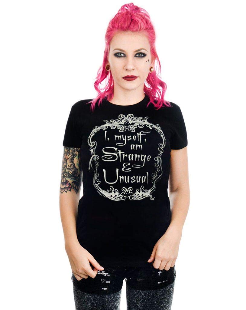 Strange & Unusual Gothic Horror Baby Doll Women's Black Cotton T-Shirt