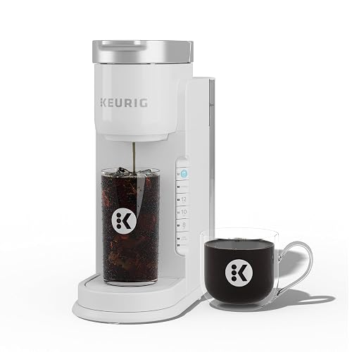 Keurig K-Iced Coffee Maker, Single Serve K-Cup Pod Iced Coffee Maker, With Hot and Cold Coffee Capabilities, Brews Any K-Cup Pod, White - White