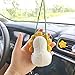 Crocheted Cute Swing Duck Rearview Mirror Hanging Ornament, Hanging Pendant of Car Decor, Lucky Interior Decor Accessories (Handmade crochet)