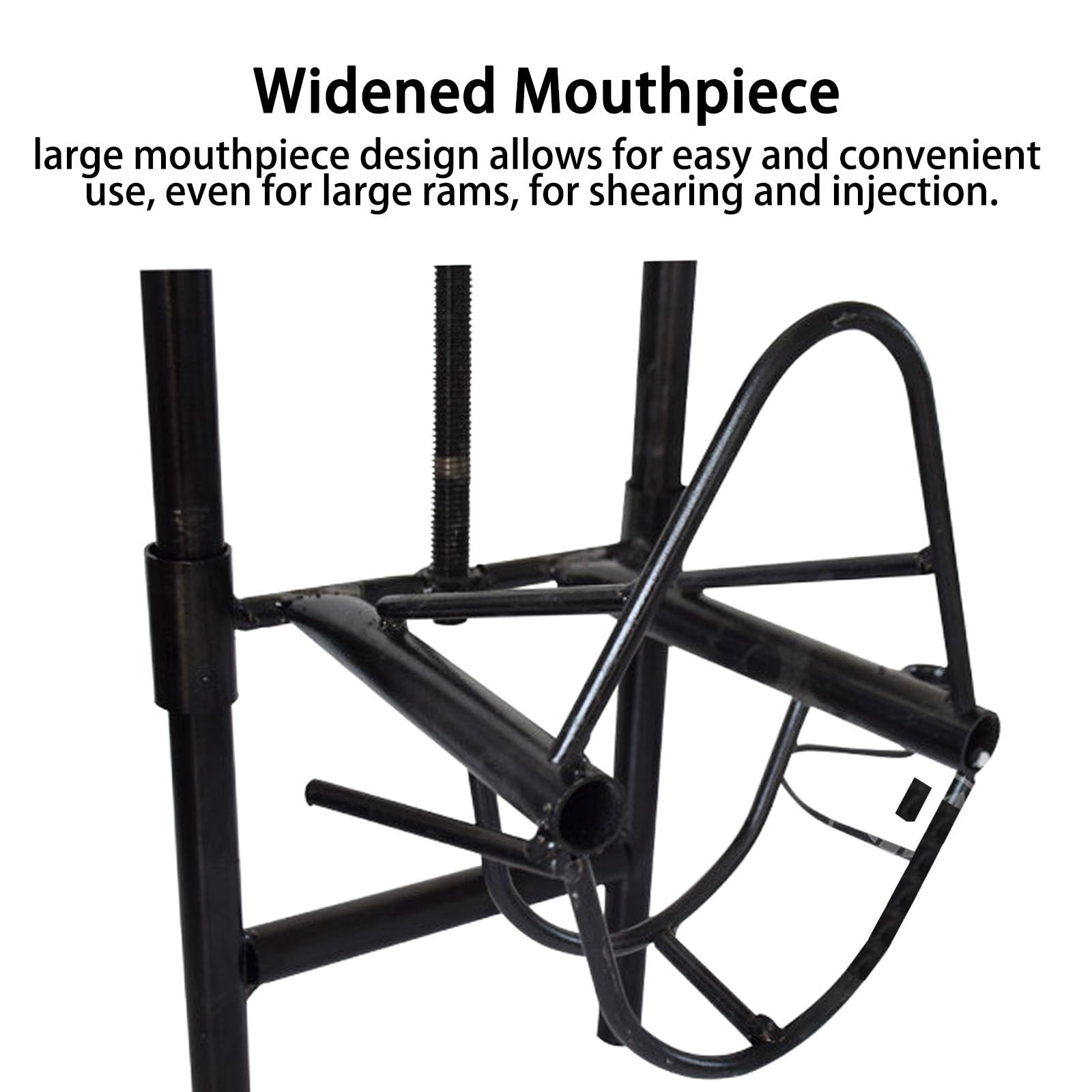 Soporte de Cabeza de Oveja Ajustable, Acero de 1.6mm, Ajuste de Altura, sujeción Segura Durante Las Tijeras y el Cuidado de la pezonza, diseño Robusto para Cabras y ovejas, fácil Montaje en la Valla