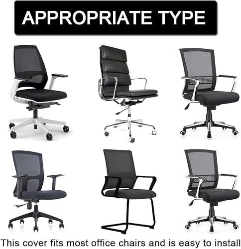 Miniatura 5 de Fundas para silla de oficina resistentes al agua, fundas elásticas para silla de juegos, jacquard, fundas de asiento de silla de oficina, fundas