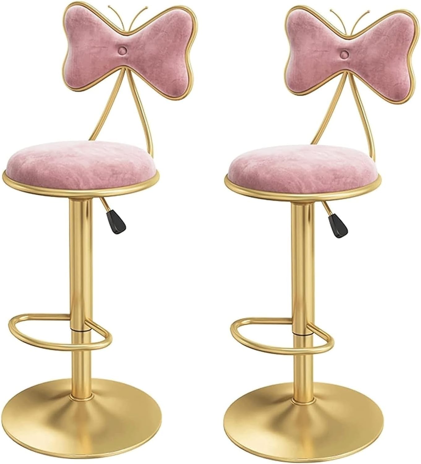 Generic Bar Stools, Set of 2 Rotating Counter Bar Stools Butterfly