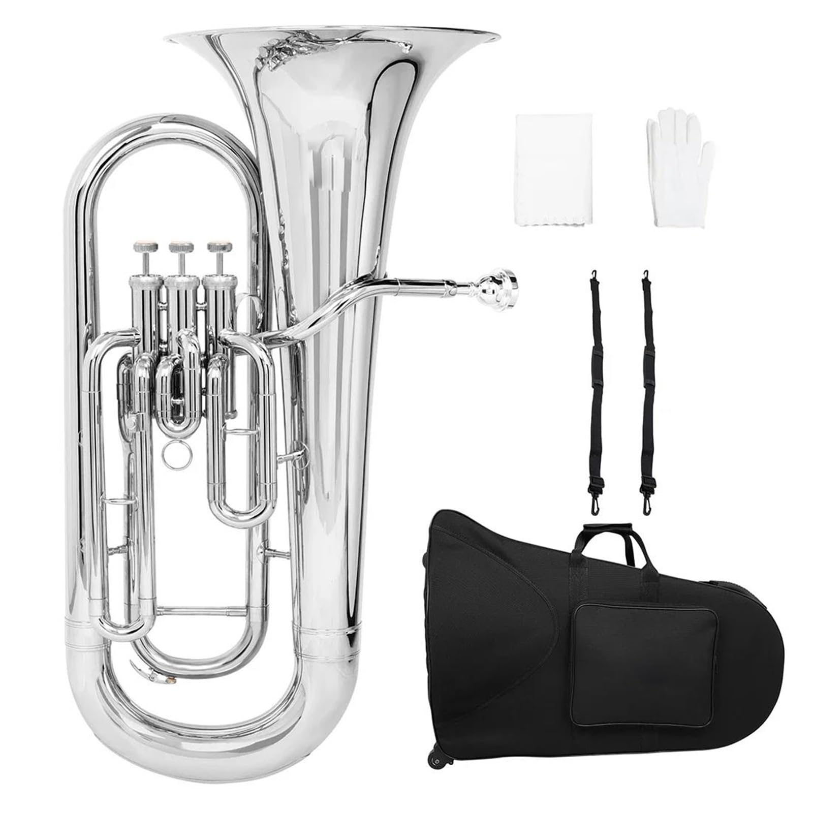 Eufonium Bb Euphonium 3 Kluczowy Pionowy Róg Barytonowy Dla Początkujących Profesjonalny Instrument Dęty Blaszany Z Pudełkiem