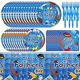 Know me Happy Fathers Day Cake Plates Dessert Tableware Set Party Supplies, Best Dad Ever Lunch Napk