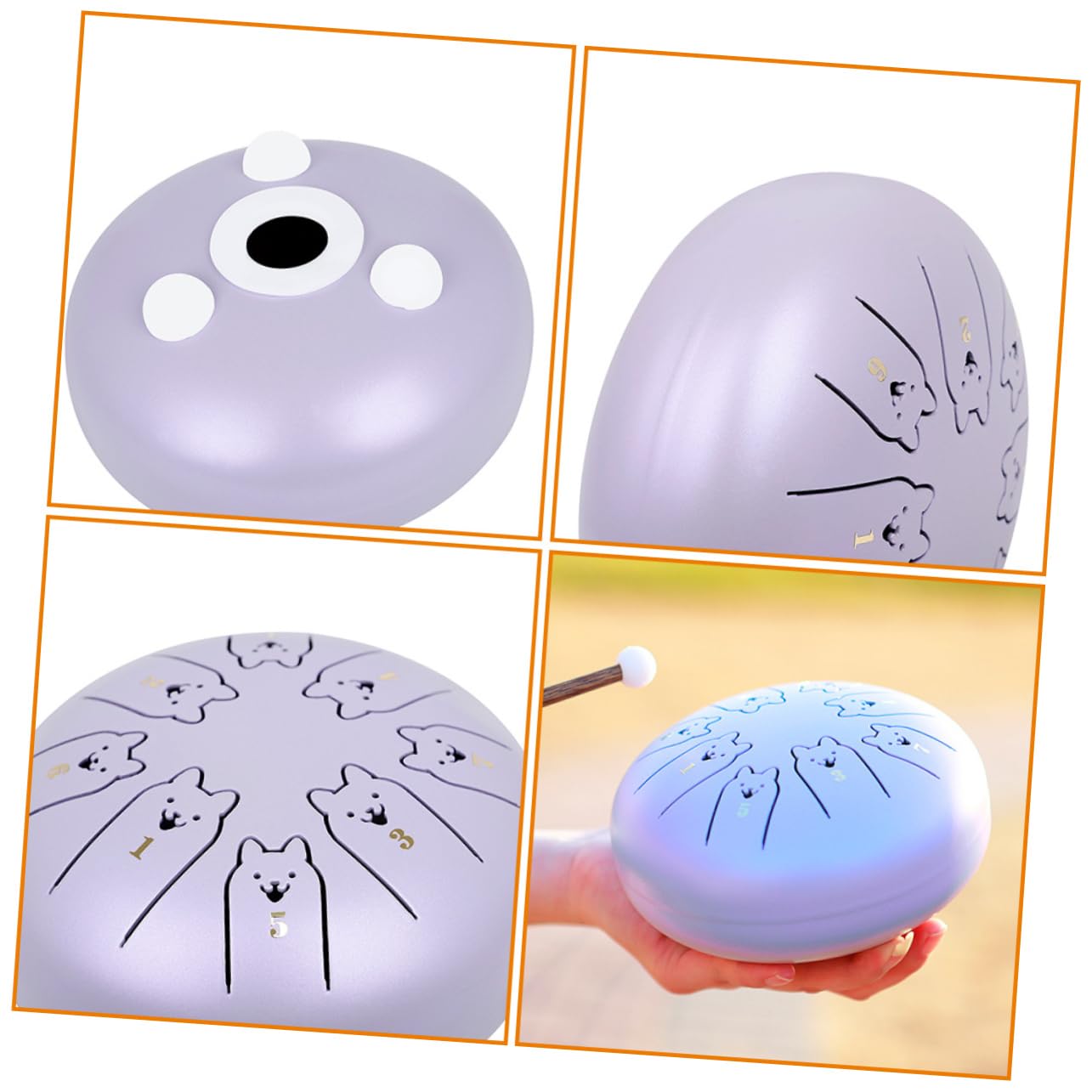 Abaodam Tongue Drum Inossidabile Strumento Percussione Per Meditazione e Yoga Per Iniziare La e Relax Accessorio Per Musicisti e Adulti