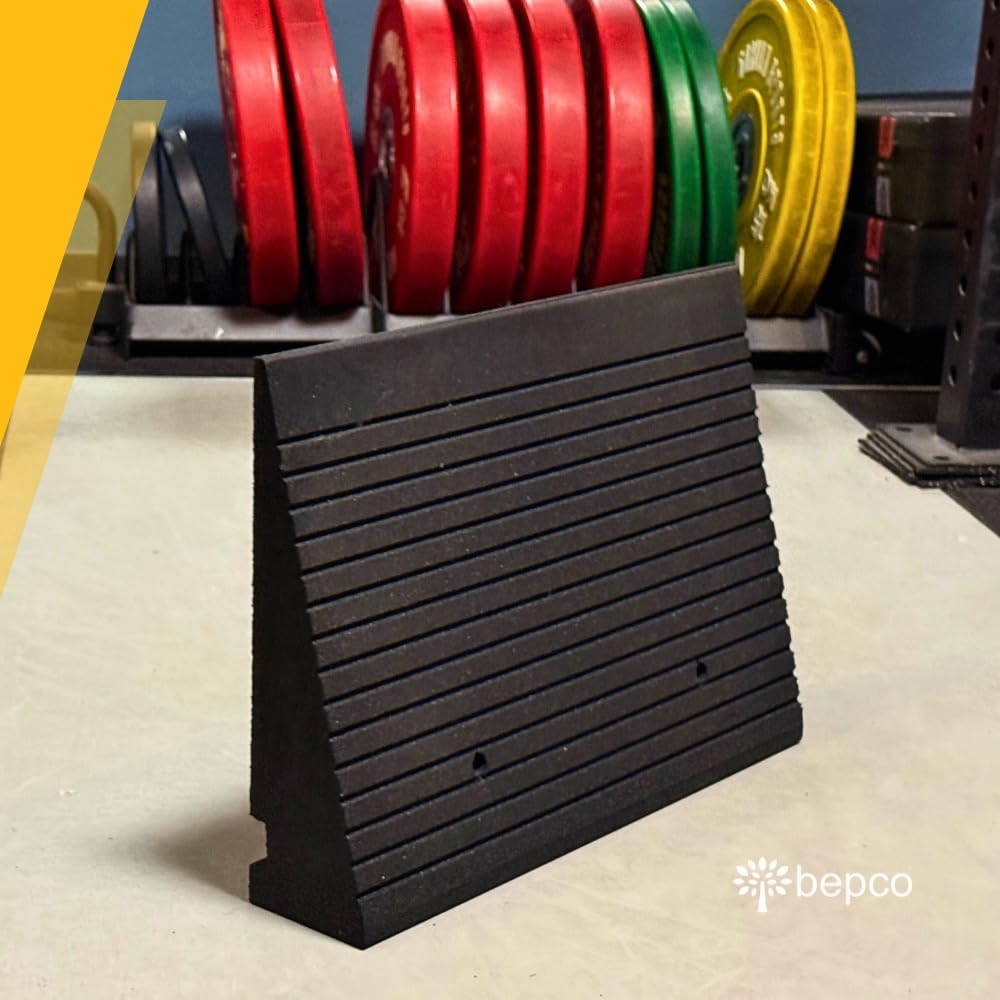 bepco Kneeblock – Squat Wedge, wyciągacz łydek z gumy pochodzącej z recyklingu – 3 w 1 blok mobilny na kolana, stawy skokowe i łydki – idealny do treningu, na co dzień i rehabilitację