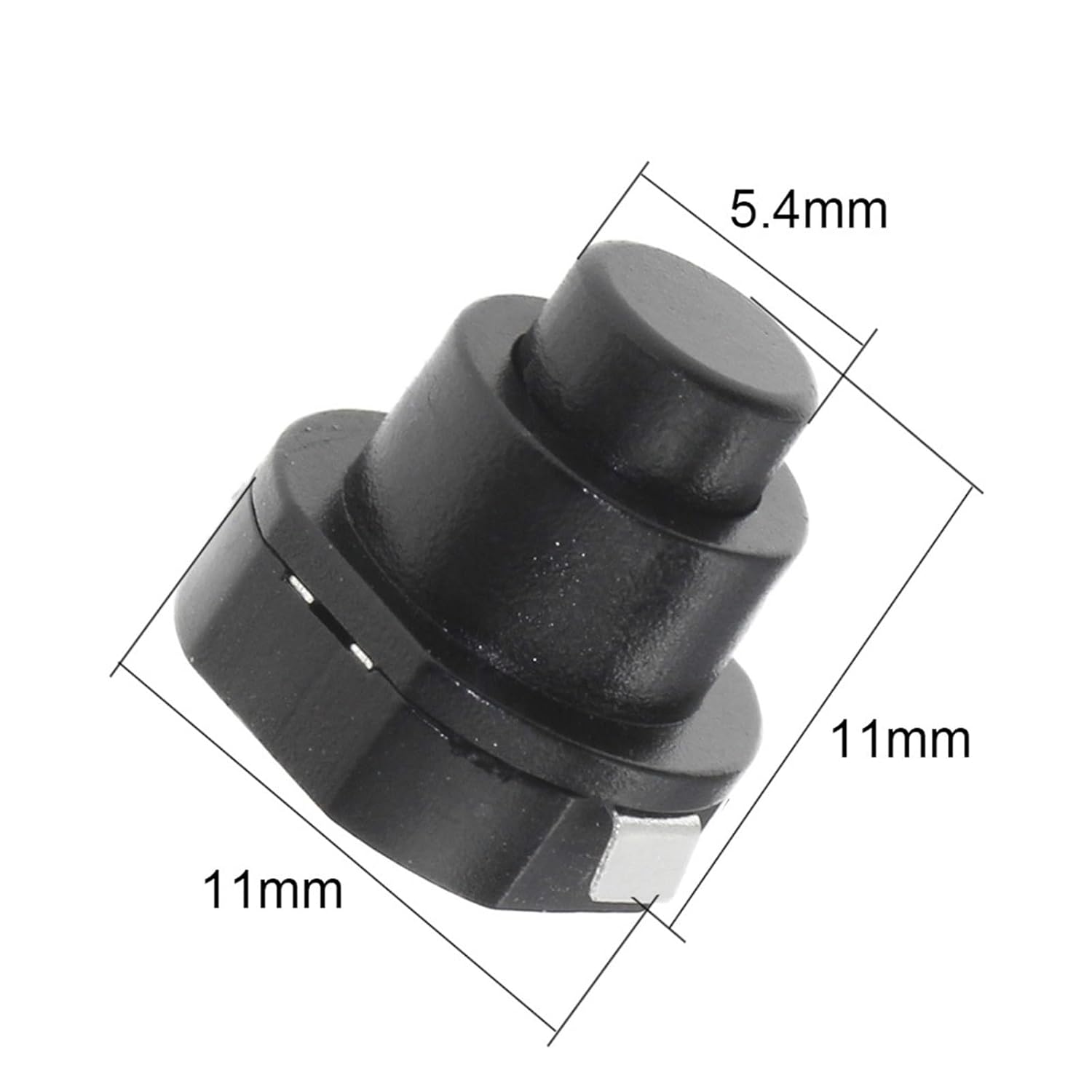 100Pcs 1010X Small Circular Flashlight Switch Power Supply Button KAN-10A Self-Locking Push ON-Off