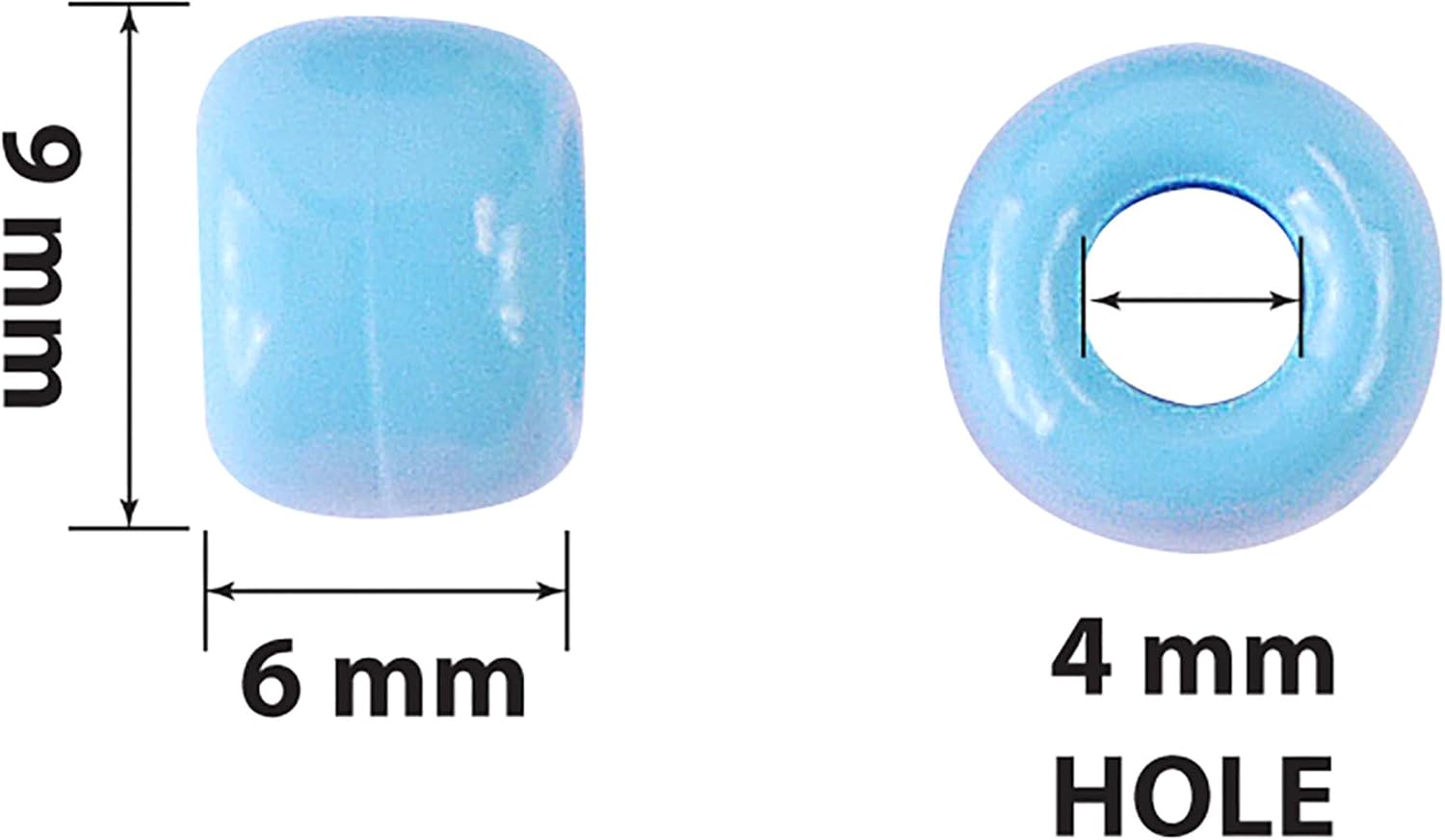 The Beadery Barrel Pony Bead in Baby Blye, 900-Piece - Image 4