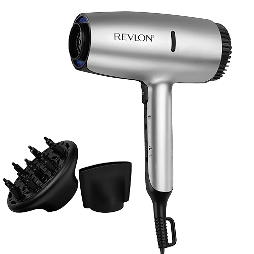REVLON Secador de pelo Dry Max con difusor para rizos naturales, evita el encrespamiento, acelera el tiempo de secado y reduce el daño, además de