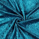 Ben Textiles Inc. Stretch Panne Velvet Velour Teal Fabric By The Yard