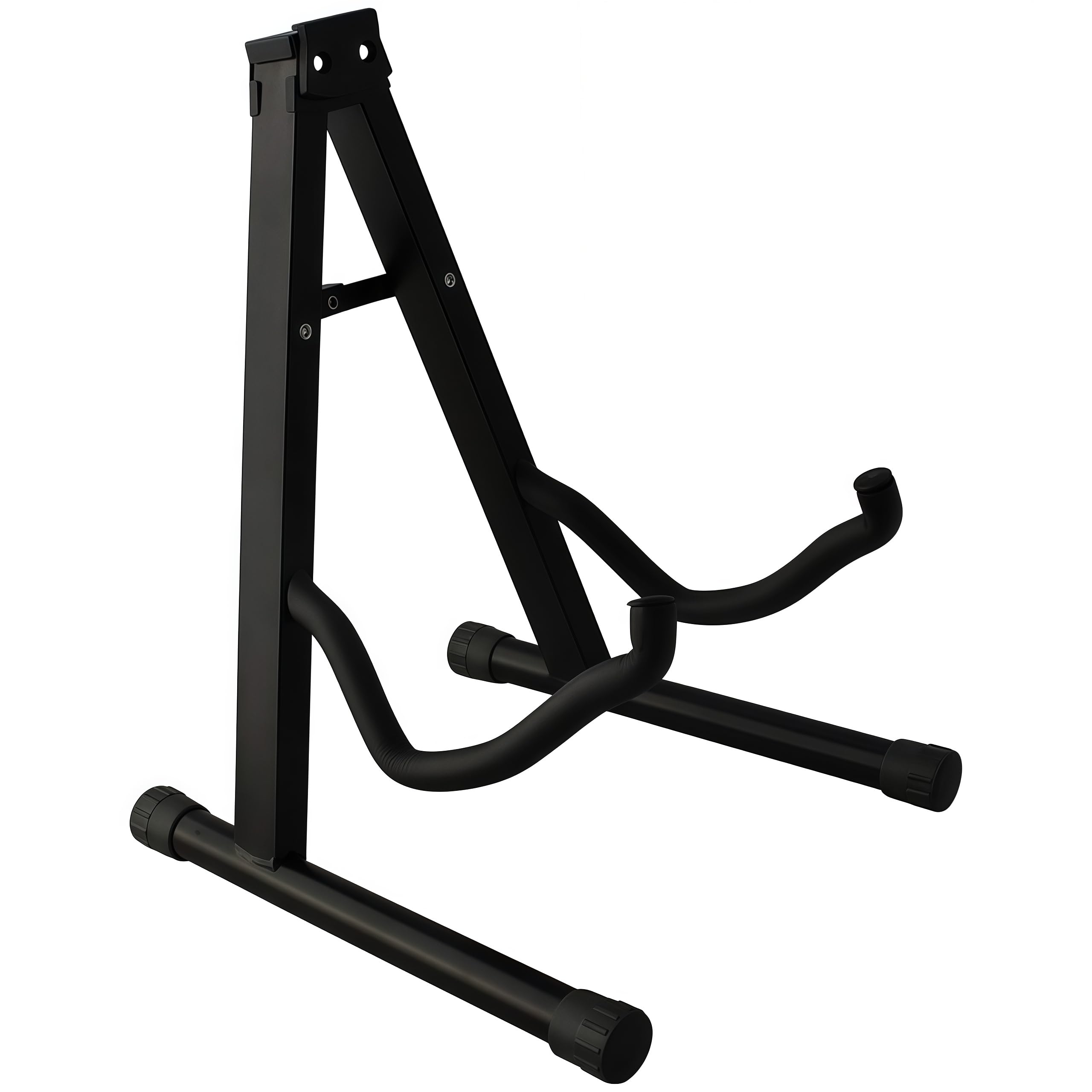 CAIHONG Guitar Stand Floor Folding Universal A frame Stand for Acoustic Electric Bass Travel Classic Guitar Stand - Black