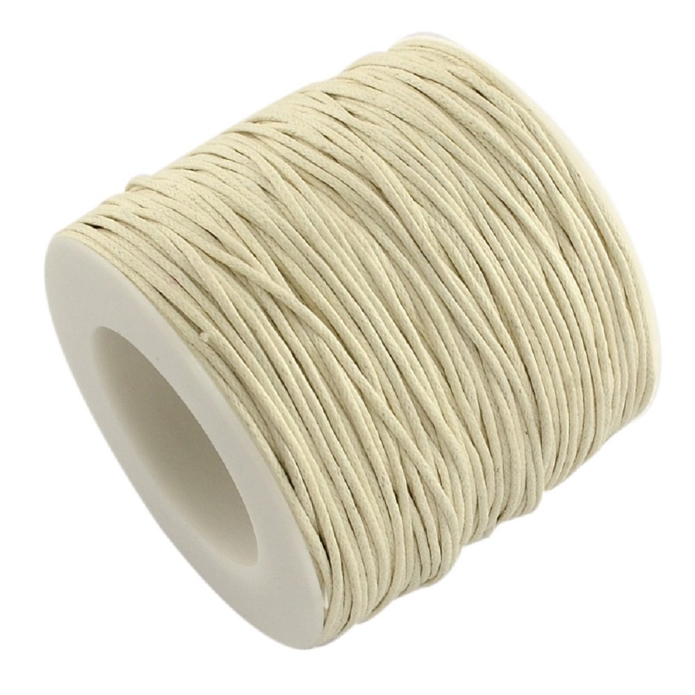 Cordon Noir Coton Ciré 5m - Épaisseur 1mm Pour Création Bijoux, Porte-Clés