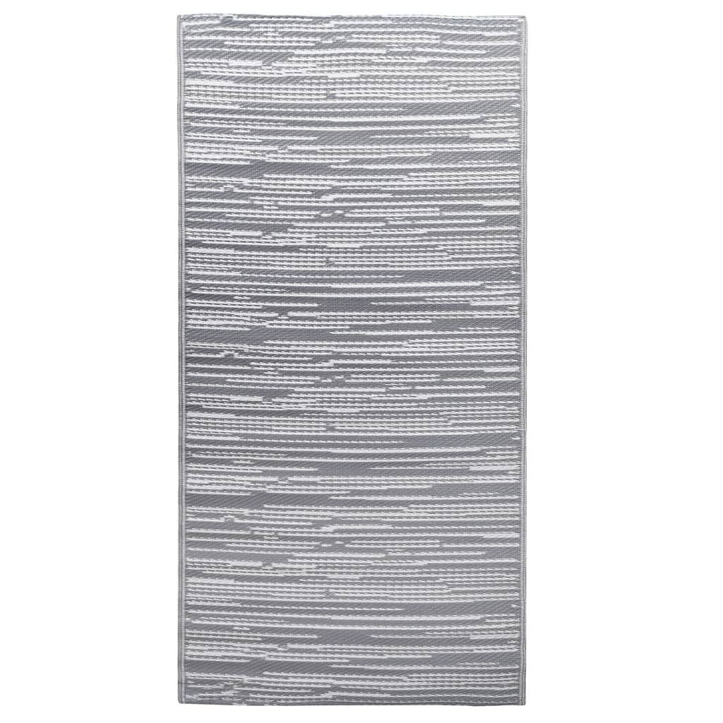vidaXL Outdoor Carpet Grey 120x180 cm Double Jacquard PP Rug for Terrace, Patio, Balcony, and Indoors - Stylish and Durable — image 1