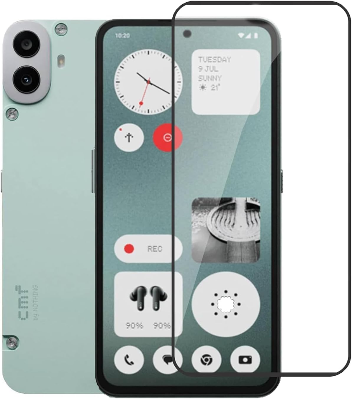 Zubitech Screen Protector for Nothing CMF Phone 1 Tempered Glass Screen Protector 9H Hardness Anti Fingerprint Scratch Resistance for Nothing CMF Phone 1